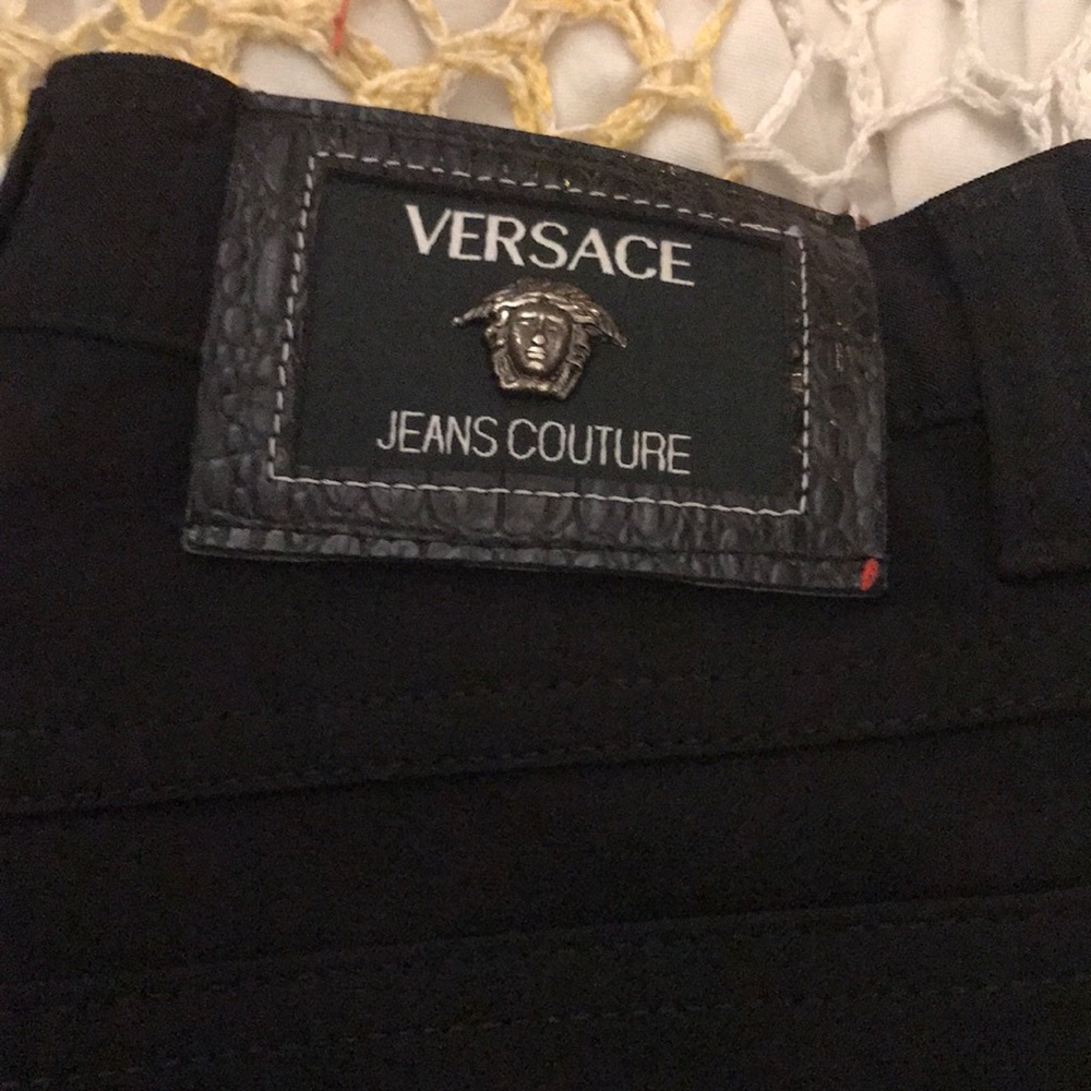 Vintage Versace high waisted black skinny jeans